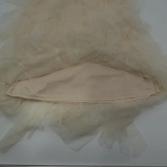 Altar'd State Cream Asymmetrical Tulle Skirt - Picture 6 of 6